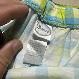 Blue Green Plaid Disney Youth SZ XL 16-18 Sleepwear Capri Pants Daisy Duck thumbnail 3