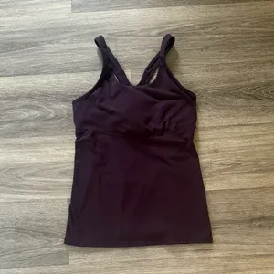 Lululemon Athletica Dark Purple Cross back Tank Top thumbnail 3