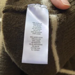 TAHARI‎ Olive Striped V-Neck Sweater thumbnail 6