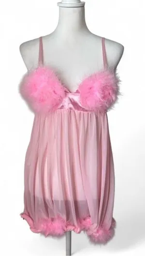 Marabou Babydoll Slip thumbnail 1