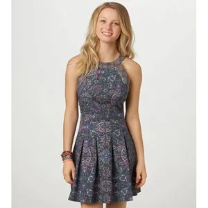 American Eagle Halter Paisley Print Mini Dress thumbnail 1