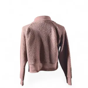 PINK Victoria's Secret Sherpa Quarter Zip Pullover Sweatshirt Women's Mauve‎ thumbnail 2
