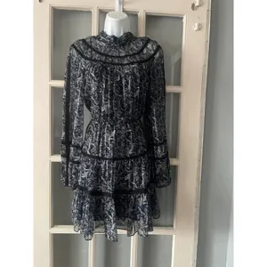 VERONICA BEARD Rahla Crochet-Trimmed Paisley Metallic Mini Dress thumbnail 9