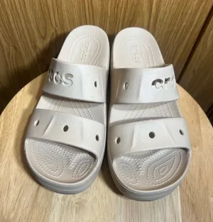 CROCS Kids Beige Slide Sandals thumbnail 1