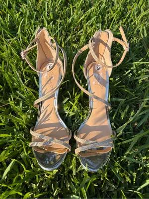 Jewel Badgley Mischka Galen Platform Glitter Evening Sandals – Size 9 thumbnail 4