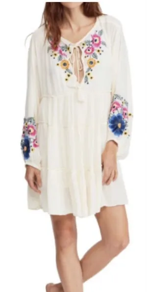 Free People Spell on You Embroidered Keyhole Dress Floral size XS thumbnail 1