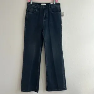 We The Free Tinsley Baggy High-Rise Straight Leg Black Denim Jeans Sz 29 NWT thumbnail 6