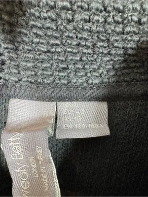 Sweaty Betty‎ Black Restful Bouclé Funnel Neck Sweatshirt UK Large Size 10 thumbnail 3