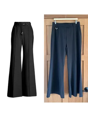 Zimmermann Wool Blend Woven Wide-Leg Pants Trousers in Black Women’s sz 4 Large thumbnail 2