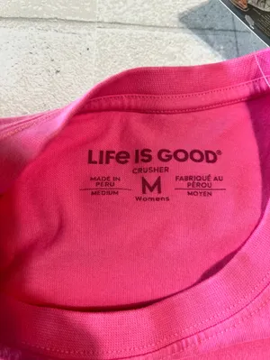 Life Is Good Bright Pink "girl mom" Short Sleeve Tee thumbnail 4