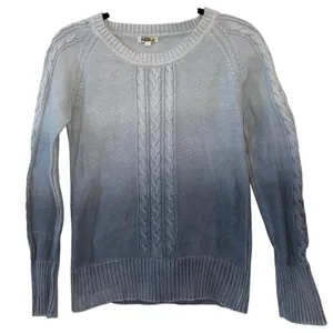 People Ombre Cable Knit Sweater Large (Fits Small) Blue Gray‎ thumbnail 1