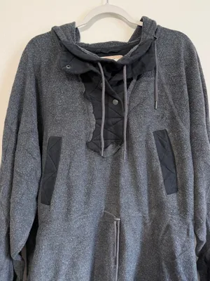Free People Sadie Surplus Knit Jacket Hoodie Grey Size Small Oversized Fleece thumbnail 4