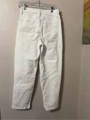 Lola Made with love White High-Rise Straight Jeans size 6 thumbnail 2