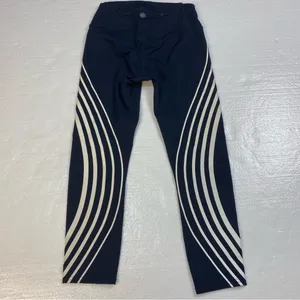 Athleta Gel‎ Sonar Navy White Striped 21" Capri Leggings Size XXS thumbnail 4