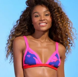 Maaji Hyacinth Reversible Bikini Top in Cobalt Blue thumbnail 1