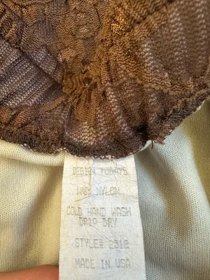 Vintage Brown Mesh Maxi Skirt Chiffon Ruffle Hem 90s Y2K Bohemian Fairy Grunge thumbnail 6