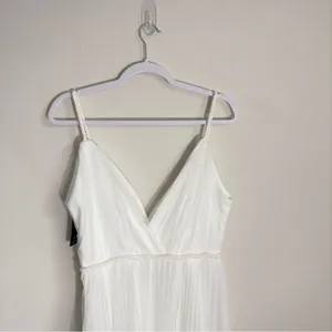 New Lulus Medium Sweet Greek Goddess‎ White Mesh Dress Romantic Cottagecore thumbnail 6