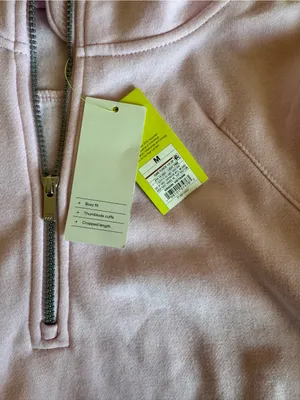 All In Motion NWT Pink Quarter Zip Sweatshirt Size Medium with Thumbhole Cuffs thumbnail 4