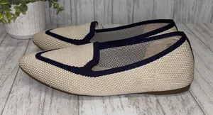 Womens Size 7.5 Birdies Eggshell And Navy EUC thumbnail 1