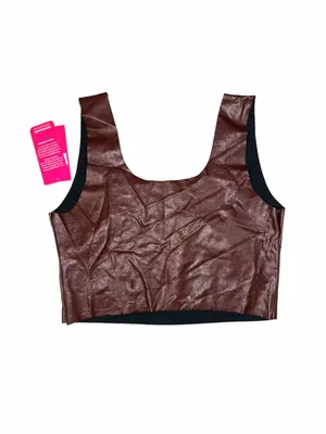 NWT Commando Faux Leather Sleeveless Square Neck Crop Top MEDIUM in Oxblood thumbnail 3