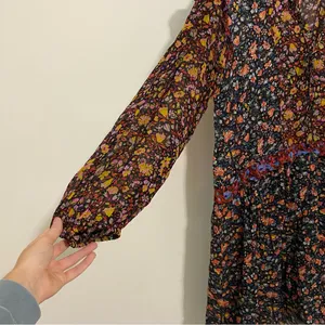 Anthropologie Sheer Floral Flowy Dress size Medium thumbnail 4