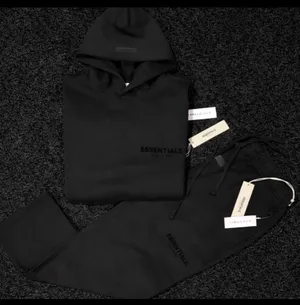 Essential Black Fear of God Hoodie and sweatpants set Medium thumbnail 1
