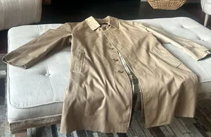 Burberry X Commuter 2 Khaki Trench Coat Plaid Size 42 thumbnail 1