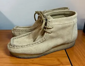 Roper Gum Sole Chukka Sand Tan Suede Lace Up Western Shoe Comfort Desert W6 thumbnail 1