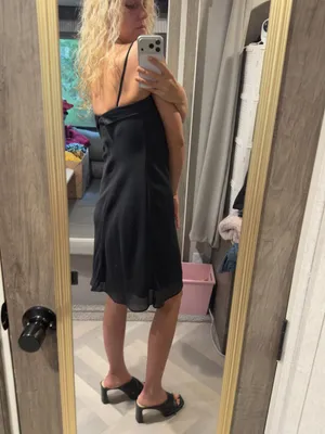 Y2K Jump Apparel‎ Spaghetti Strap Slip Dress in Black Size 0 thumbnail 3