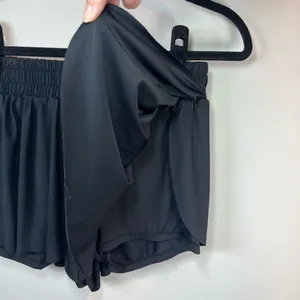 Luogongzi 2-in-1 Flowy Running Shorts Black Pull On Stretchy Gym Athletic Large thumbnail 5