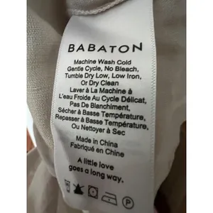 Aritzia Babaton Wallace‎ Wrap Linen Mini Dress Size Small Tan Short Sleeves thumbnail 5