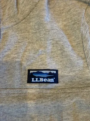 L.L. Bean Light Gray Heather Henley Pullover Size Small thumbnail 3