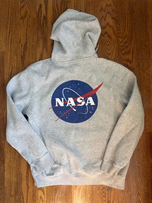 H&M Light Gray Heather NASA Hoodie Size Small thumbnail 4