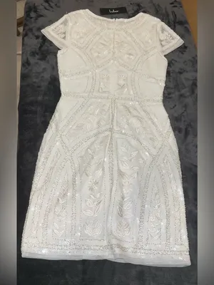 Lulus Spread Your Shine White Sequin Embroidered Bodycon Dress in White Size S thumbnail 11