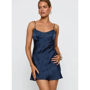 Princess Polly Clemence Mini Dress Navy‎ Size 10 Floral Satin thumbnail 3