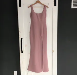 x Anthropologie Adena Side Slit Maxi Dress in Blush rose Pink thumbnail 3