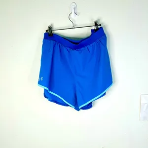 Under Armour Blue Athletic Running Shorts XXL Lined Stretch Waist 3.5” Inseam thumbnail 3