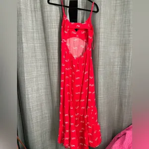 A new day Red Dress with White fish Pattern thumbnail 2
