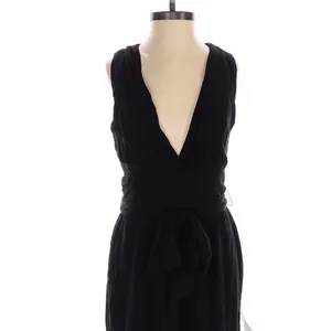 Lulus Trendy Aesthetic Black Smocked Tie Back Wide Leg Jumpsuit thumbnail 6