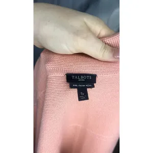 Talbots Women's Small‎ Coral Merino Wool Long Sleeve Mock Neck Blazer Jacket thumbnail 7