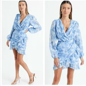 Showpo. CAN I BE YOUR HONEY MINI DRESS in cloudy floral 6 thumbnail 4