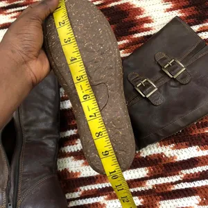 Born Concept Y2K Brown knee-high boots manmade leather buckles boho western #harness #campus #frye #justin #riding equestrian boho western indie hippie country festival biker thumbnail 7