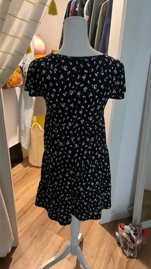 Aeropostale Black Floral Dress Small thumbnail 2