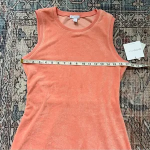 NEW BEYOND YOGA Out of Town Dress in Peach Blush NWT Terry Mini Dress Size XS thumbnail 13