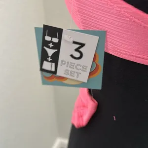 Pink 3 piece bikini set Size M thumbnail 6