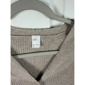 Gilly Hicks Light Brown/Beige Cropped Cardigan Size XS Ribbed Lightweight thumbnail 2