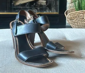 Prada Leather Slingback Sandals in Nero Size 39 thumbnail 1