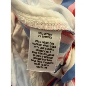 Crown & Ivy Shelby Scalloped Hem Shorts Womens 4 Pink Blue Stripe Preppy Coastal thumbnail 6