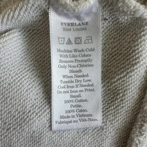 Everlane Hoodie Sweatshirt 100% Human White Small thumbnail 10