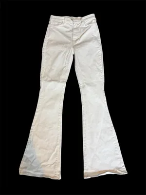 7 For All Mankind Cream High-Rise Women’s Wide Leg Jeans size 28 thumbnail 2
